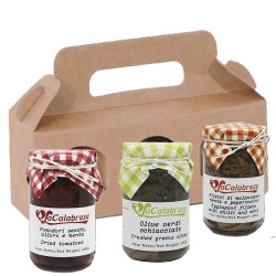 Trio of Calabrian specialties in olive oil with gift box Gr 280 x 3
