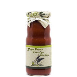 Ready-made tomato and basil sauce in olive oil Gr 350